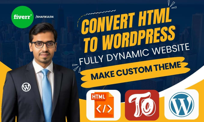 how to convert html website to wordpress theme