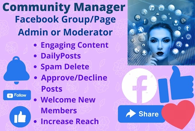 be your facebook group or page admin or moderator or manager