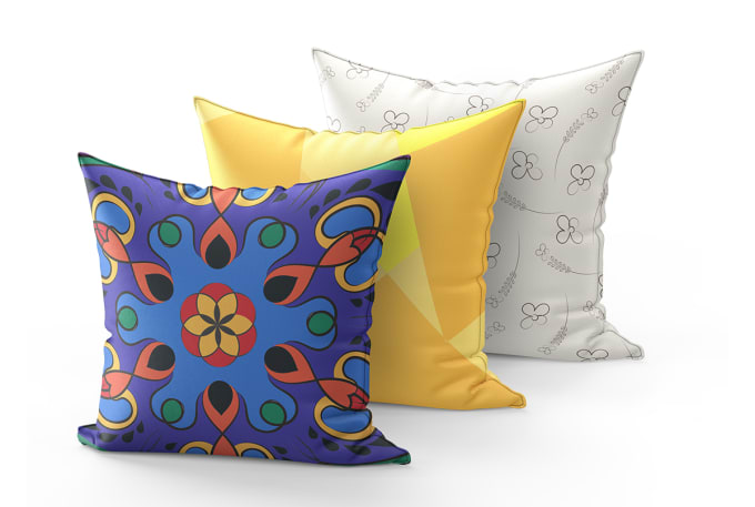 do customized  pillow cover or floor mat designs