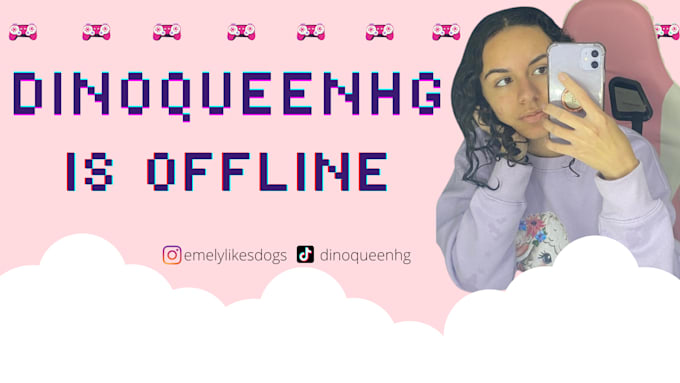 custom design twitch offline screen, background banner, and logo