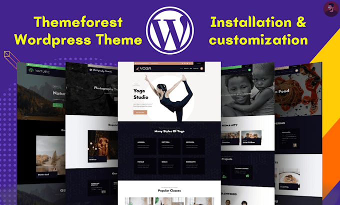 install or customize any themeforest wordpress themes