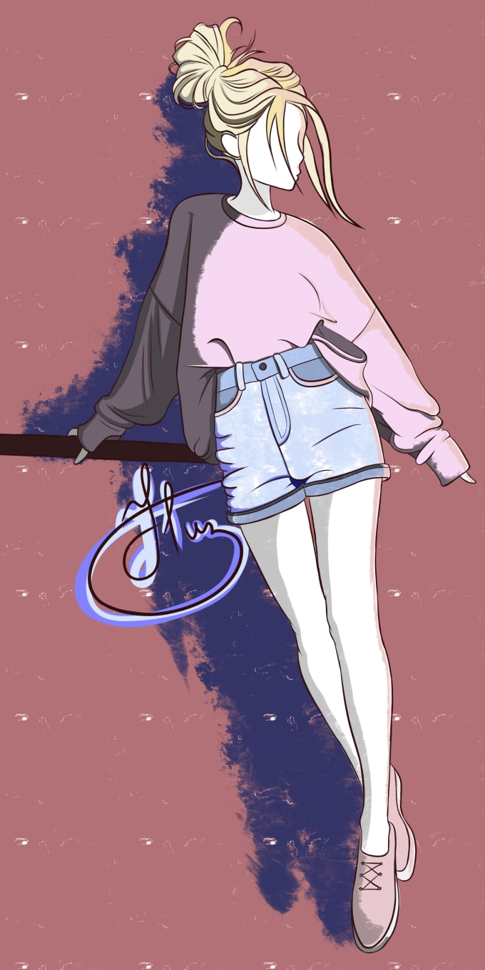 draw style sketches  and clothes