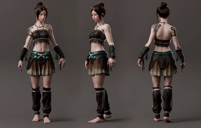 sculpt characters 3d model for 3d printing