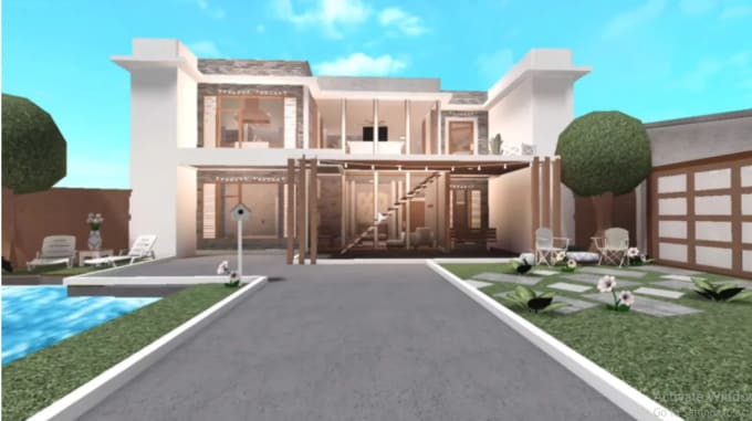 Build you a detailed bloxburg modern house by Dasplays | Fiverr