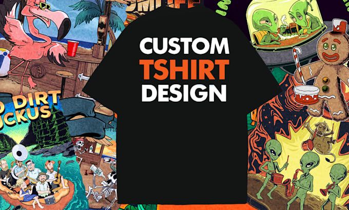 design sick custom t shirts for your brand and band merch