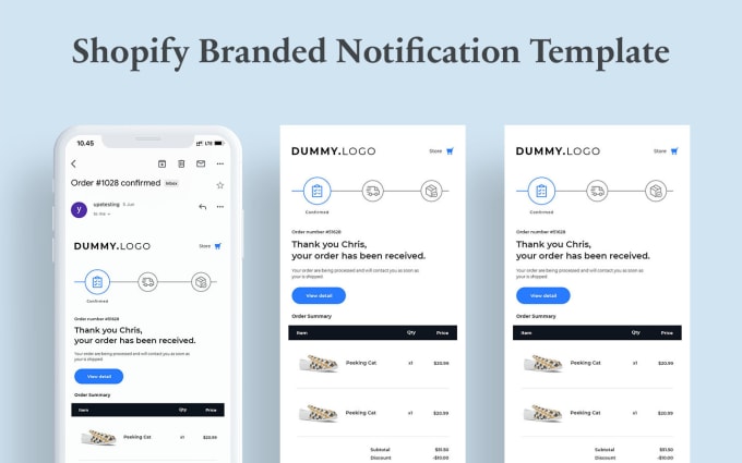 Customize your shopify email notification templates by Upemail Fiverr