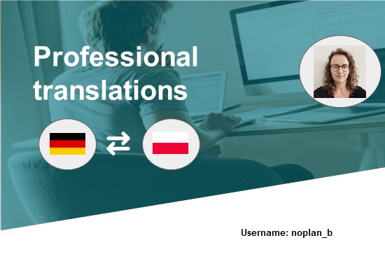 professionally translate your text from german to polish and reverse
