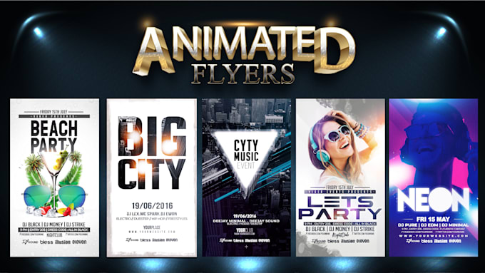 do cool animated social media flyer