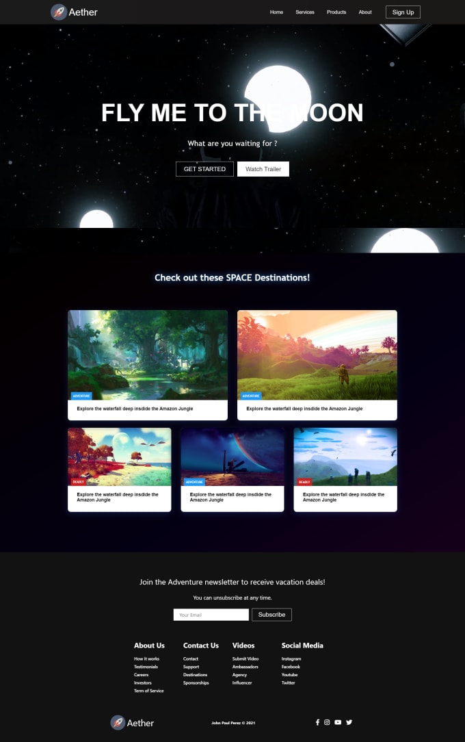 Convert psd to responsive html css website by Johnpaulperez | Fiverr