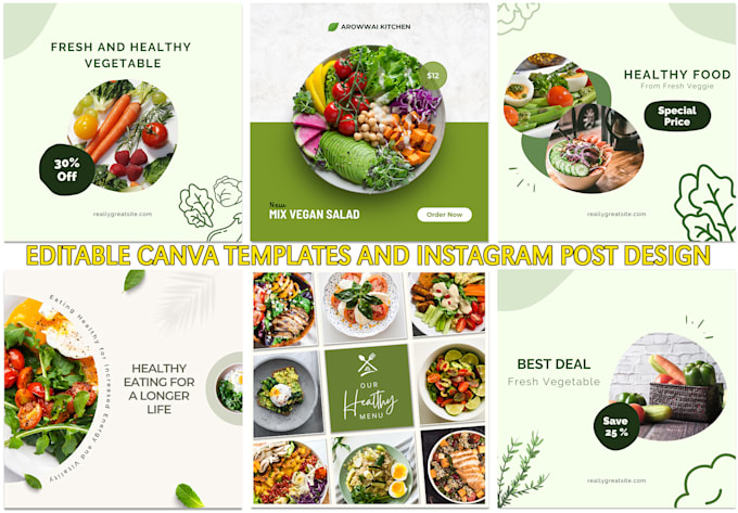 create editable canva templates and instagram post designs