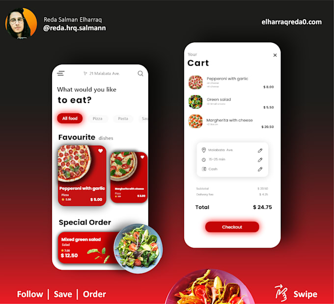 develop flutter react native mobile app for android ios with modern UI