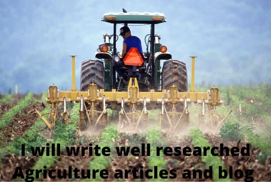 write well research agriculture articles and blog