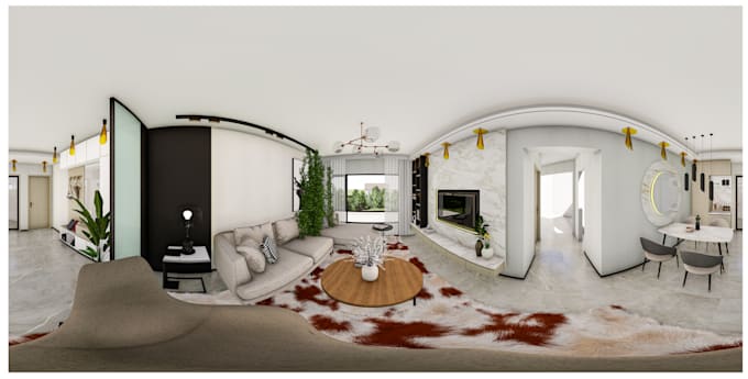 virtually stage real estate photos with realistic interior design