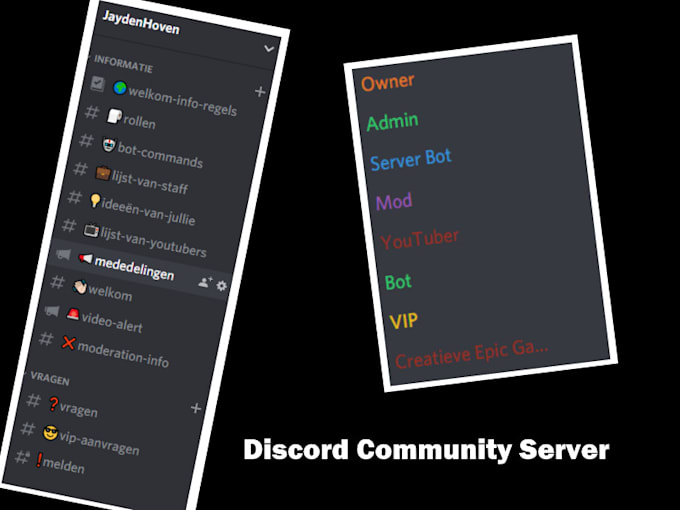 make a discord community server for you