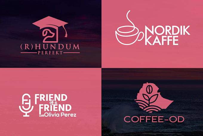 do clean, minimal, flat logo design for your company