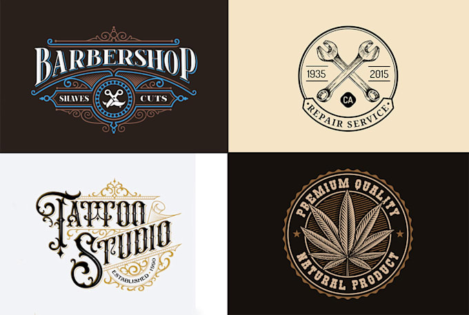 design hand drawn vintage logo