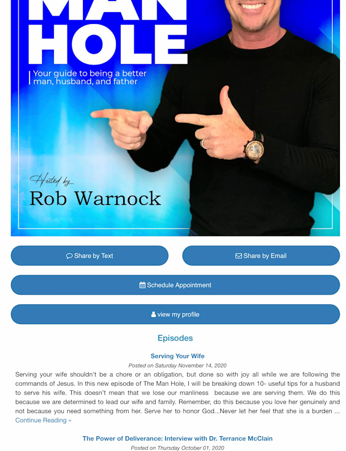 elevate your image with a sleek virtual podcaster card with live RSS feed