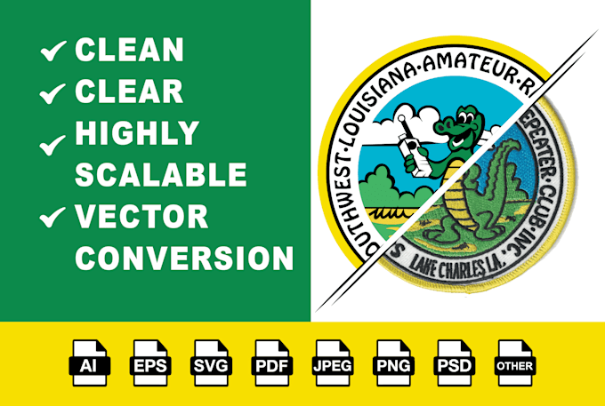 recreate your vector images from low to high quality vector files