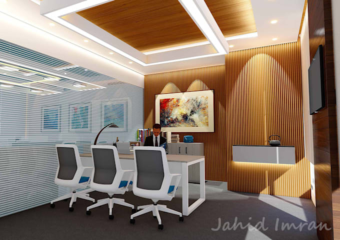 Do your office interior design with realistic 3d render by Jahid_imran ...