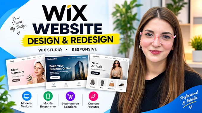 design or redesign a professional wix website