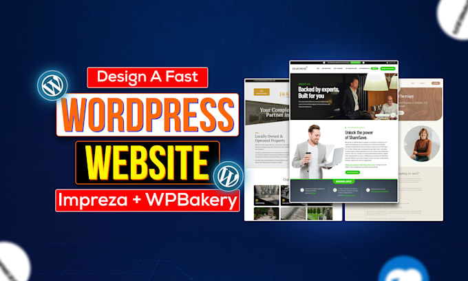 design a fast wordpress website with impreza theme and wpbakery