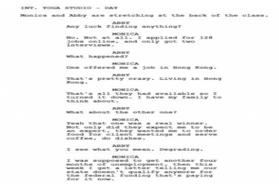 write professional and entertaining script for you