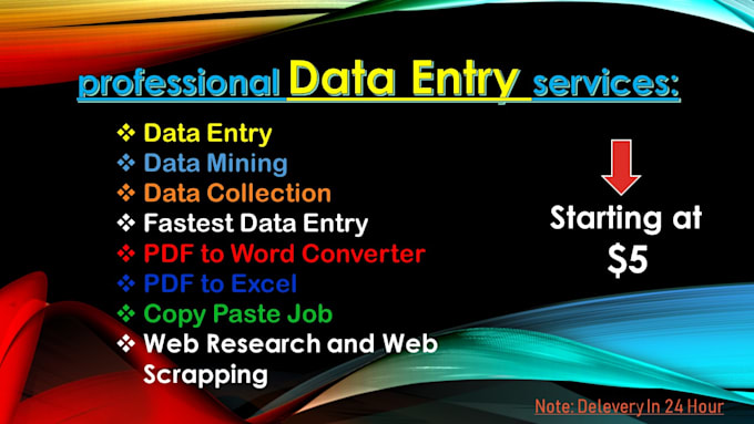 do fastest data entry, copy paste, web research,data collect