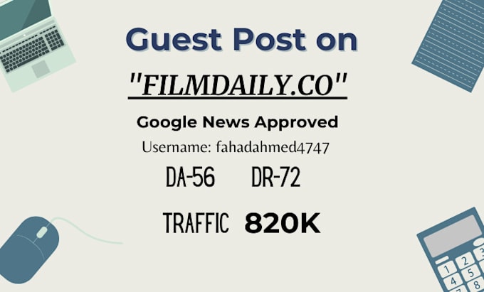 write and publish guest post on filmdaily authority site