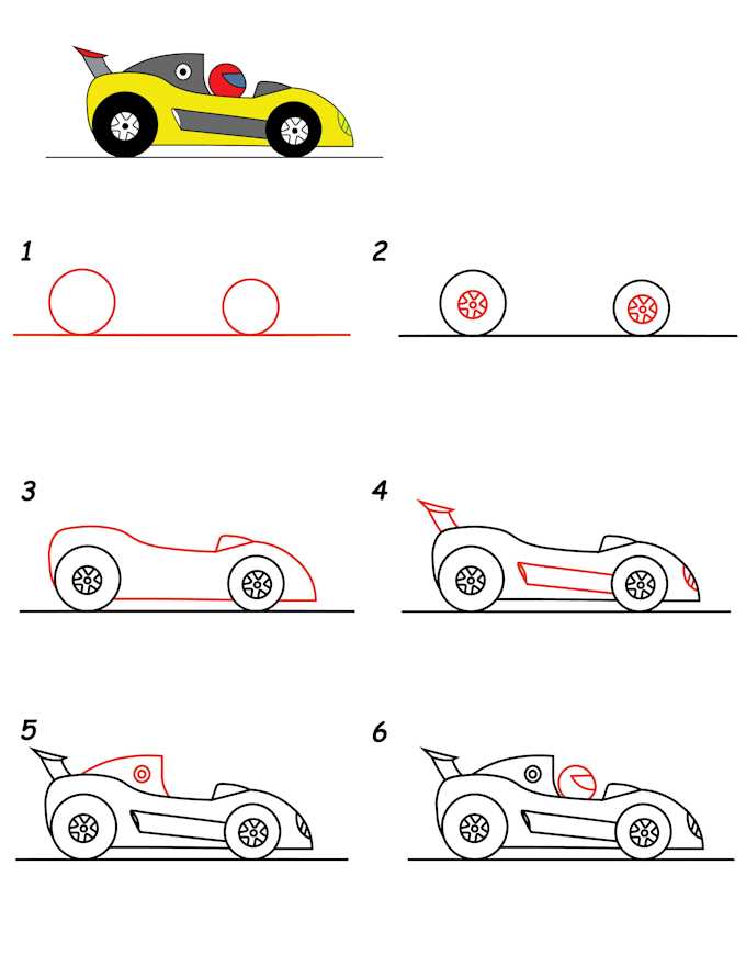 design step by step drawings for kids in adobe illustrator