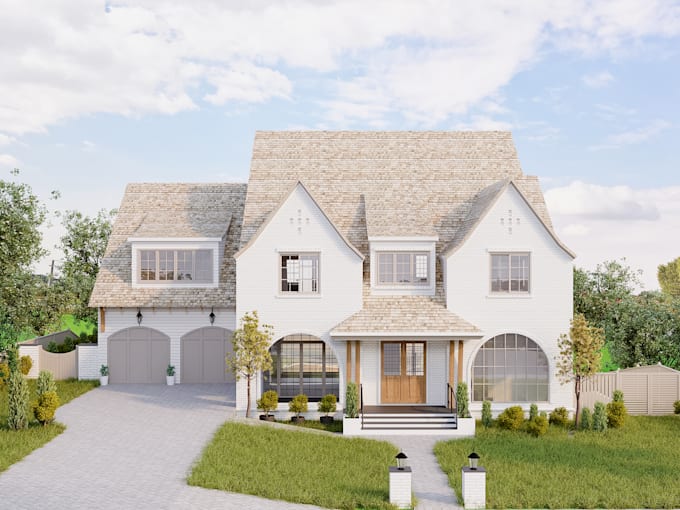 do 3d exterior design or interior rendering or floor plans