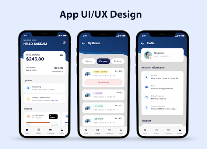 design modern mobile and web app UI UX in figma