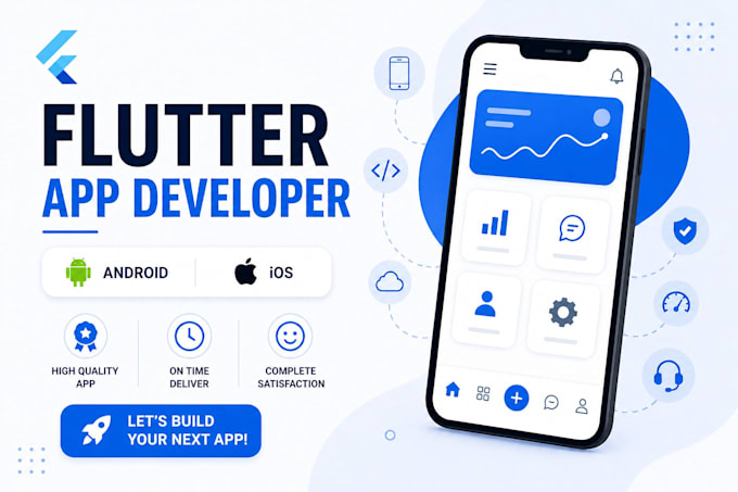 develop modern flutter mobile app for android and ios