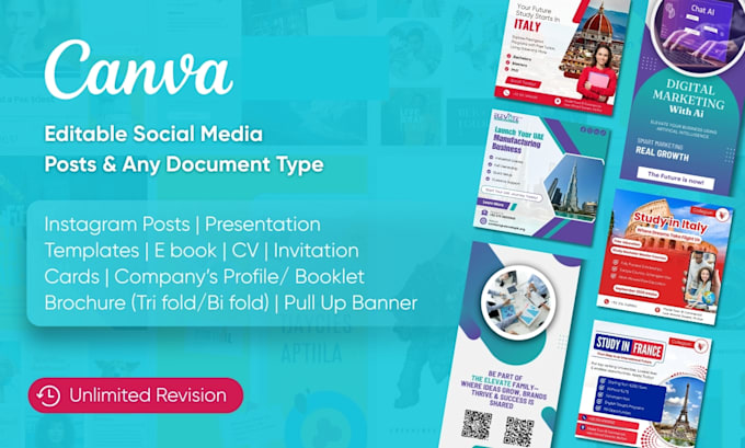 create any editable pro canva templates and designs