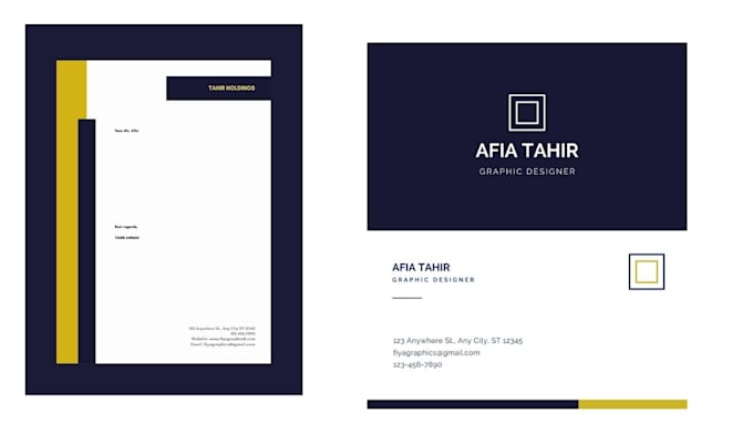 Design letterhead business card and envelope by Afia_tahir | Fiverr