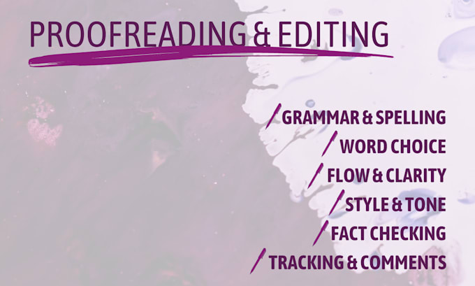 proofread and edit up to 1000 words of any text