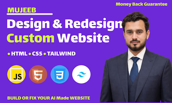 fix your ai website bugs or build a responsive site in HTML, CSS