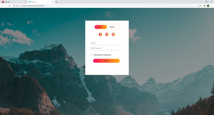 Make a animated background in html with a login form by Youtube_siner ...