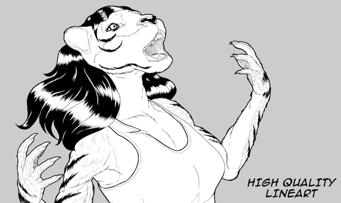 do lineart illustrations in high quality