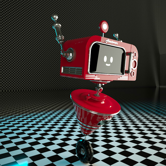 do 3d modeling robot in cartoon style for you