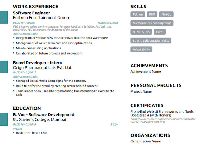 create your resume on novaresume