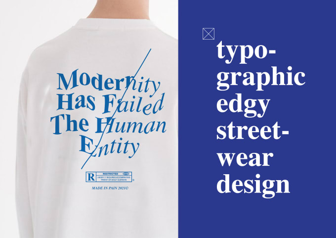 design typographic edgy streetwear design