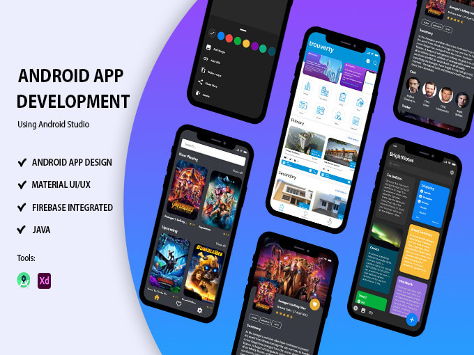 Create mobile application in android studio using java by Andigoh | Fiverr