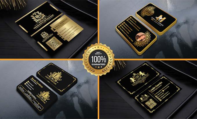 design professional luxury business card with qr code