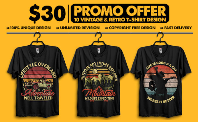 Do vintage retro t shirt design for print on demand business by ...