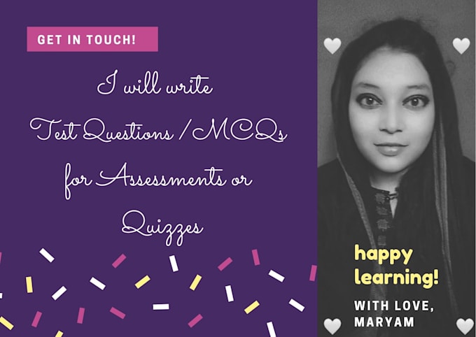 write test questions for assessments or evaluations