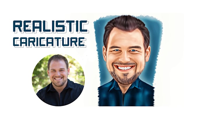 make realistic cartoon caricature