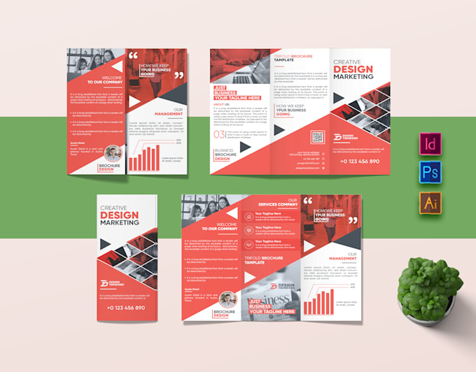 do corporate trifold, bifold brochure, product catalog, digital flyer