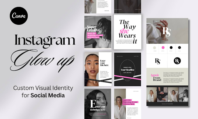 create a custom visual identity for social media instagram glow up
