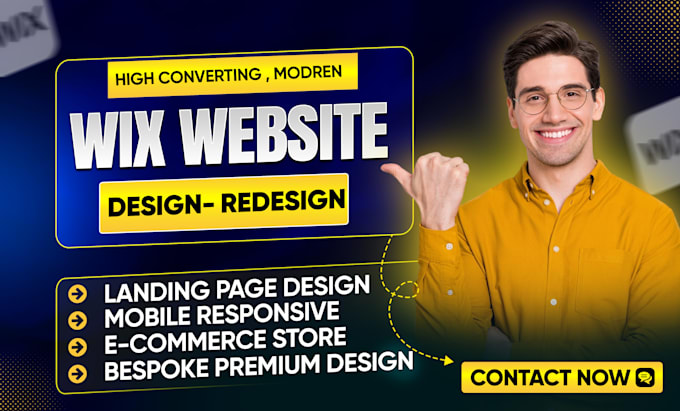 develop wix website design and redesign business wix website