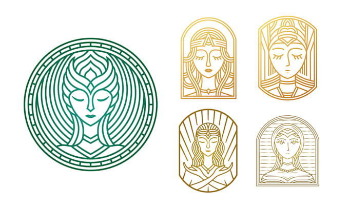 design elegant monoline or line art logo style design
